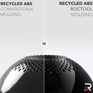 Recycled ABS without and with Roctool